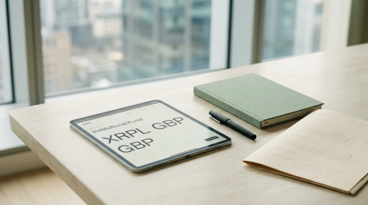 Планшет с интерфейсом токенизации Aviva Investors на XRPL на рабочем столе